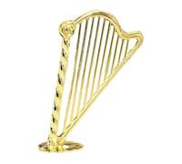 ZUNOXAZ Mini arpe giocattoli arpa Casa delle bambole Bambola mini strumenti musicali piccolo di strumento mini modelli di strumenti musicali mini giocattolo plastica D'oro