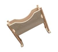 ZUNOXAZ Miniatura Culla in Legno per Casa delle Bambole Piccola Culla Decorativa per Miniatura Ornamento per Paesaggio Adatta per Camerette e Scenari di Casa