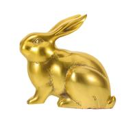 ZUNOXAZ Miniatura Statua Coniglio Zodiacale in Ottone Vintage Scultura Fatta a Mano Portafortuna per Decorazione Casa e Ufficio Feng Shui Figura Coniglio per Capodanno Cinese