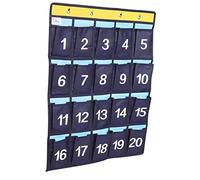 ZUNOXAZ Organizzatore da Parete con Tasche Numerate Non Porta Cellulare e Calcolatrice per Aula Blu Scuro Organizer Sospeso Multiuso per Accessori e Piccoli Oggetti
