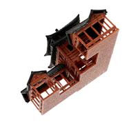 ZUNOXAZ Piccolo Architettonico Asiatico in Miniatura Padiglione Bonsai Decorazione Ornamentale per Giardino Stazione Ferroviaria Paesaggio Zen Casa delle Bambole