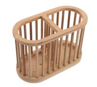 ZUNOXAZ Porta Utensili in Bambù Traforato Organizer Multifunzionale per Spazzolini Posate e Spatole Supporto Elegante e Traspirante per Cucina e Bagno