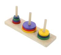 ZUNOXAZ Puzzle Intellettuale in Legno Colorato Torre Hanoi per Adulti e Impilabile per Sviluppo Mentale e Relax Casa e Feste