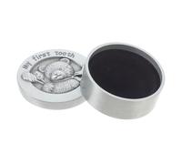 ZUNOXAZ Scatola Metallo per Denti da Latte Custodia Ricordo Prima Dente con Design Orso Porta Dentini Capiente e Resistente per Conservare Ricordi d Infanzia