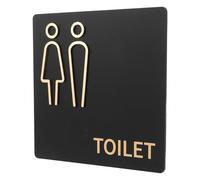 ZUNOXAZ segnaletica per porta del bagno dei servizi igienici del bagno cartello della porta in acrilico Black