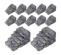 ZUNOXAZ Set 12 Pezzi Gradini in Pietra in Miniatura, Decorazioni per Casa delle Bambole e Giardino, Accessori per Micro Paesaggi Interni ed Esterni, Statuette in Resina Grigia Resistente