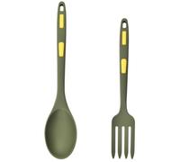 ZUNOXAZ Set 2 Pezzi Forchetta e Cucchiaio in Silicone per Spaghetti Resistente al Calore Utensili da Cucina Sicuri e Pratici per Ristoranti Hotel e Uso Domestico