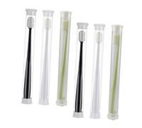 ZUNOXAZ Set da 6 Spazzolini da Denti Extra Morbidi Setole Micro Nano in Fibra Ecologica e Manico Abs Lucido, per Pulizia Profonda e Delicata, per Donne in Gravidanza