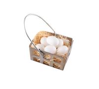 ZUNOXAZ Simulazione di Cucina Mini Layout di Casa Scena di Vita Prop Miniatura Decorazione Cestino per Riproduzione di Uova