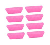 ZUNOXAZ Stampi per Muffin in Silicone Rosa 8 Pezzi, Resistente al Microonde e Lavastoviglie, Stampi Quadrati Riutilizzabili per Dolci e Cupcake in Casa Colore Casuale
