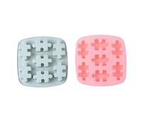 ZUNOXAZ Stampo per Ghiaccio in Silicone a Forma Puzzle 2 Pezzi Adatto per Gelato e Biscotti Resistente e Lavabile in Lavastoviglie Strumento per Feste