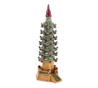 ZUNOXAZ Statua Torre Wenchang in Ceramica Colorata Miniatura Pagoda Feng Shui per Decorazione Ufficio Libreria e Soggiorno Scultura Artigianale per Energia Positiva e Collezione
