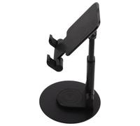 ZUNOXAZ Supporto Cellulare Pieghevole in Metallo Nero Classico Portatile e Salvaspazio Stand Rotante per Scrivania Tavolo o Viaggi in Aereo Base Quadrata Ripiegabile per Ufficio e Casa