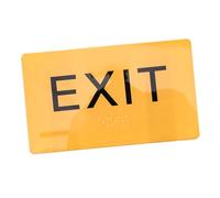 ZUNOXAZ Uscita Braille Acrilico per Ipovedenti e Anziani Targa Sicurezza Inclusiva per Esterni Strumento Portatile per Facilitata e Integrazione Sociale