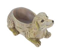 ZUNOXAZ Vaso da Fiori Forma Cane per Piante Grasse Decorazione Creativa per Giardino e Balcone Portavaso in Resina per Uso ed Accessorio da Scrivania Unico