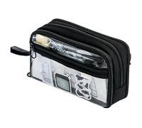 ZUNTSUTOCK TRASPARENTE MAKEUP BAG - ZIPPER PENCIL POUCH, PENCIL GRANDE CAPITALE | Protezione da campo per penne, per ufficio scolastico, Nero, se beskrivning, Unisex - Adulto