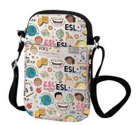 Zuo Bao ESL Borsa a tracolla per insegnanti ESL Regalo per studenti bilingue insegnante inglese istruzione regalo seconda lingua apprezzamento, E-S-L, INCH