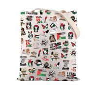 Zuo Bao Regalo palestinese Bandiera Palestina Regalo Palestina Pugno Strumenti Caso Cuore Bandiera Palestina Gaza Gaza Tote Bag Eid Gift, Palestina, CM