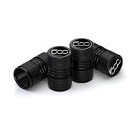 ZUOBYMBC 4 Pezzi Auto Cappucci Valvole per Abarth 500,Tappo Valvola Pneumatico,Accessori per Pneumatici,Tappini gomme Auto,Auto Decorazione Accessor,Black