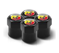 ZUOBYMBC 4 Pezzi Auto Cappucci Valvole per Abarth,Tappo Valvola Pneumatico,Accessori per Pneumatici,Tappini gomme Auto,Auto Decorazione Accessor