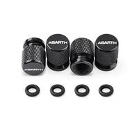 ZUOBYMBC 4 Pezzi Auto Valvola Pneumatici per Abarth 124 GT 2018-2019, Tappi per Valvole Pneumatici Auto,Sostituzione Tappi parapolvere Pneumatici Auto,Impermeabili,A