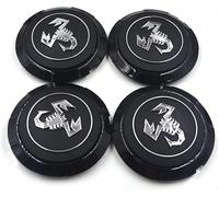 ZUOBYMBC 4 Pezzi Coprimozzo Coprimozzi per Abarth 133mm,Coprimozzo per Auto,Tappi per Ruote Cerchi Coprimozzi,Coprimozzi Ruota,Centro Tappo Trim Emblema