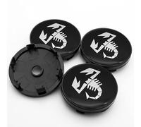 ZUOBYMBC 4 Pezzi Coprimozzo Coprimozzi per Abarth 500 595 1100 Stilo Ducato 60mm,Coprimozzo per Auto,Tappi per Ruote Cerchi Coprimozzi,Coprimozzi Ruota,Centro Tappo Trim Emblema