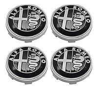 ZUOBYMBC 4 Pezzi Coprimozzo Coprimozzi per Alfa Romeo Mito 147 156 159 166 50mm,Coprimozzo per Auto,Tappi per Ruote Cerchi Coprimozzi,Coprimozzi Ruota,Centro Tappo Trim Emblema