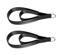 Zuoeay 1 paio di comode cinghie per pilates con doppio anello con anelli a D, facili da usare per lo stretching e la flessibilità, cinghie per esercizi a doppio anello