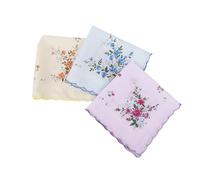 Zuoeay 3. Collezione di fazzoletti da sposa in pizzo, 12 pezzi: cotone ricamato di alta qualità, elegante set di accessori da sposa, coppia di fazzoletti ricamati di lusso per matrimoni, Modello fiore