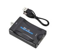 Zuoeay Adattatore convertitore da BNC a interfacce multimediali per ingresso video e audio analogico CVBS con uscita 1080P per monitor CCTV Cavo di alimentazione USB