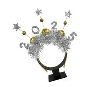 Zuoeay Anno 2025 Polvere Scintillante Hairhoop Festival Copricapo Carnevale Copricapo Puntelli Festa New Eve Fascia per tutte le età Nuova fascia