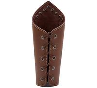 Zuoeay Antico Medievale Braccio Guanti Punk Bracciale Halloween Costume Guardia Musica Festival Bracciali Per Gioco di Ruolo Bracciali Regolabile, Marrone, A