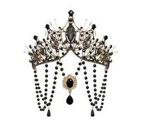 Zuoeay Blingbling - Cerchietto per capelli con perline per ragazze, elegante, per feste di Halloween, per ragazze scure, costume per bambini