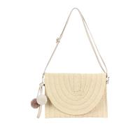 Zuoeay Borsa da spiaggia semplice da donna Borsa a tracolla in paglia per tutti i giorni Borsa a tracolla da donna per lo shopping, Beige