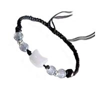 Zuoeay Braccialetto con lustrini di sicurezza con segno zodiacale, coppia di gattini acromatici, in materiale morbido, regalo di anniversario, coppia di braccialetti con perline, Misura unica, come