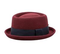 Zuoeay Cappello a tesa arrotolata per feste in maschera da gentiluomo in lana jazz con fascia intrecciata per adulti ConcertTour Costume copricapo vintage cappello jazz