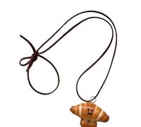 Zuoeay Collana multiuso con ciondolo a forma di pane artistico con ghirlanda bagel e miniature sorridenti Pretzel accessori alla moda collane artistiche, Misura unica, come descritto, come descritto