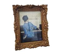 Zuoeay Cornice portafoto vintage in resina antica per esposizione galleria e decorazione della casa desktop o parete in rilievo Photo Frame Desktop Photo Display
