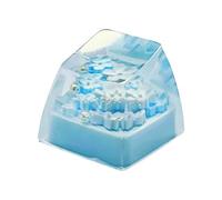 Zuoeay Handicraftsman Semitrasparente Nero Fiore Keycaps Alta Resistenza all'usura Accessori Cambiamento Meccanico Facile Installazione Chiaro Keycaps Meccanici