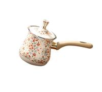 Zuoeay Mantenere il latte in acciaio inox e caffettiere impugnatura in legno facile da pulire e mantenere caffettiera in acciaio con manico in legno