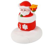 Zuoeay Ornamenti decorativi decorativi con Babbo Natale e pupazzo di neve per atmosfere di festival con angoli di visione regolabili Supporto per telefono di Babbo Natale