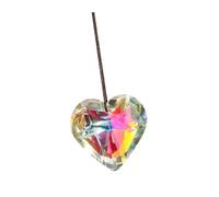 Zuoeay Ornamento con prismi a forma di cuore in cristallo, perfetto per aggiungere un colore arcobaleno da sogno a matrimoni e regali di San Valentino, con prismi di cristallo