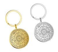 Zuoeay Portachiavi religioso con versi della Bibbia in acciaio inox, accessorio per preghiera e fede religiosa, regalo ispirativo per la scrittura