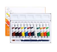 Zuoeay Professionale Gouache Vernice Per Artista Principiante Bambino Adulto 12 Colori Guazzo A Base D'acqua Per Tela E Carta Set di Pittura Ad Acquerello