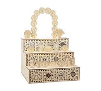 Zuoeay Scatola commemorativa per il giorno dei morti, in legno, con ombre e altari, decorazione per la casa con teschi culturali e personalizzazioni Space Day Of Dead Display Ofrenda Box