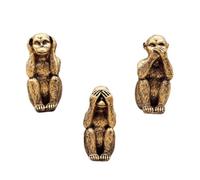 Zuoeay Statue di scimmia in resina, 3 pezzi, non vedere, sentire, parlare male, decorazione per la casa per gli amanti dell'arte e la decorazione dell'ufficio