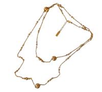 Zuoeay Unico zucca sfera disegni collana moderna a righe zucca perline per le donne alla ricerca di accessori distintivi festa casual