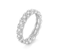 ZUOHUI Anello a fascia stretta a scacchi in argento Sterling S925: Moissanite da 1,8 mm/1,2 mm in colore DE, taglio a cuori e frecce, anello geometrico unisex for donna e uomo, fede nuziale e gioielli