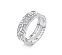 ZUOHUI Anello Time Intertwined: design vintage a catena in argento Sterling S925, cuori e frecce in moissanite rotonda color DE, fascia larga geometrica unisex for matrimonio, anniversario e impilamen